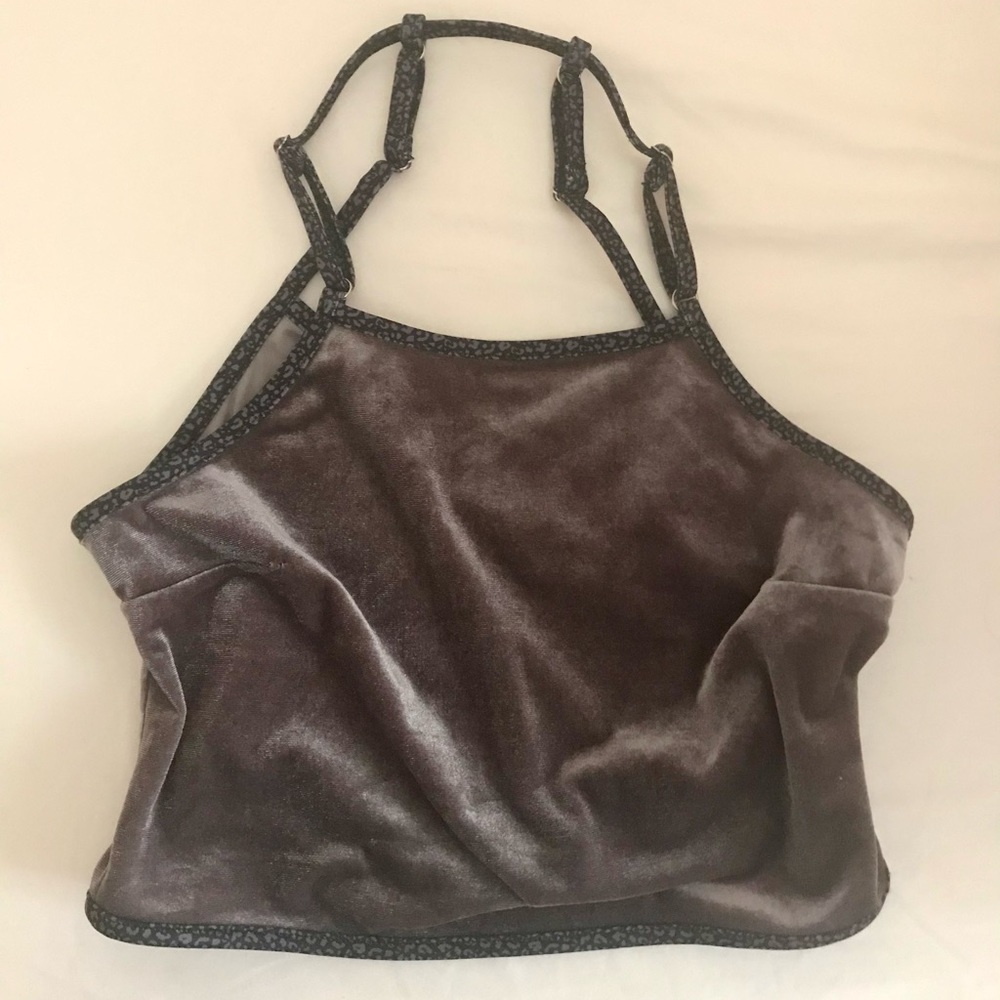 NWOT Japanese gyaru fashion brand Melt the Lady purple cheetah crop halter top